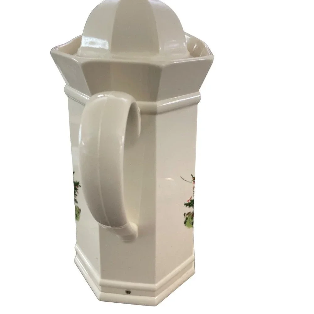 Vintage Christmas Tree Pitcher Cream‎ Ceramic Yuletide Holiday Serving Ware